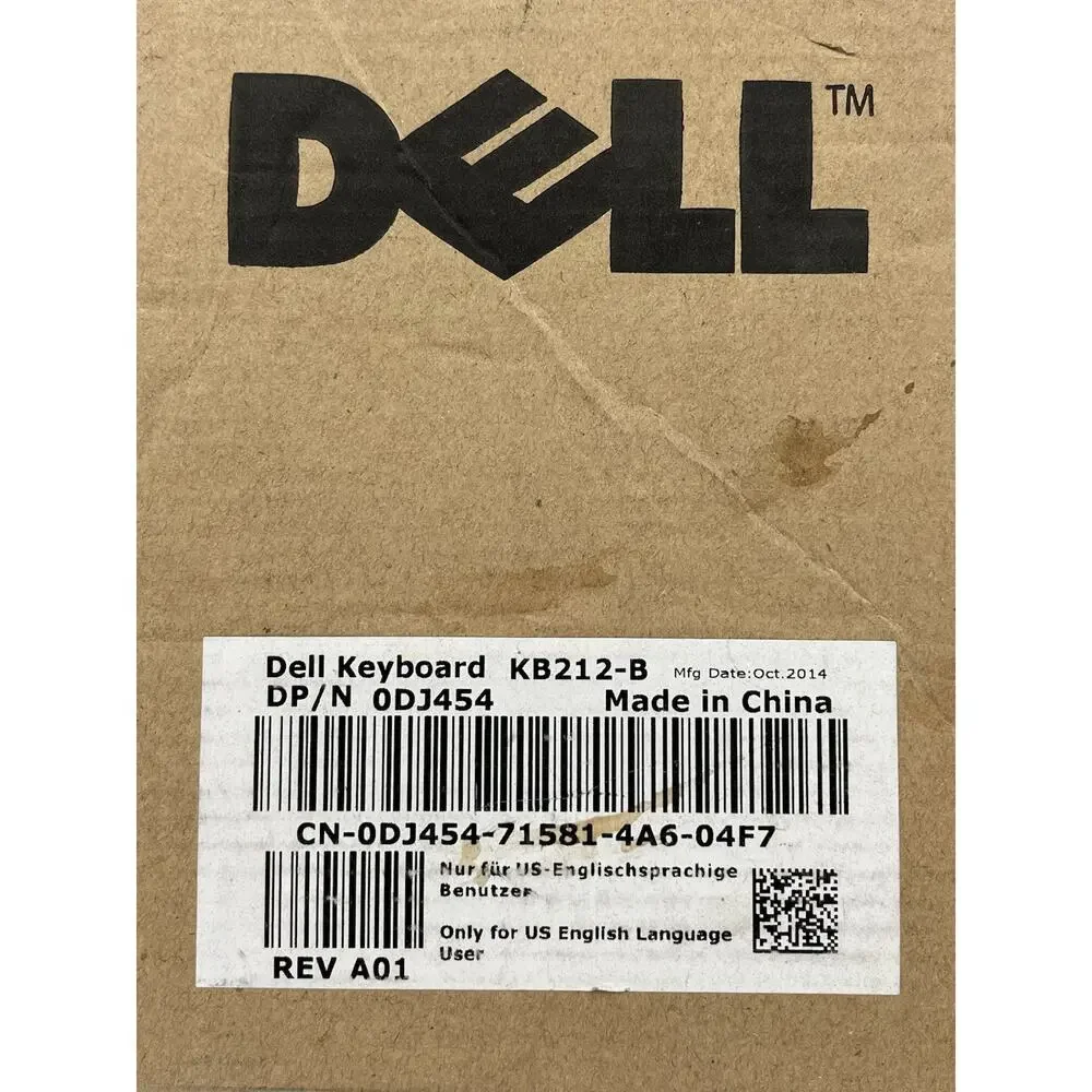 Dell Wired USB Keyboard - New-Unused - Black KB212B N.O.B. KB-212B KB212-B KB212